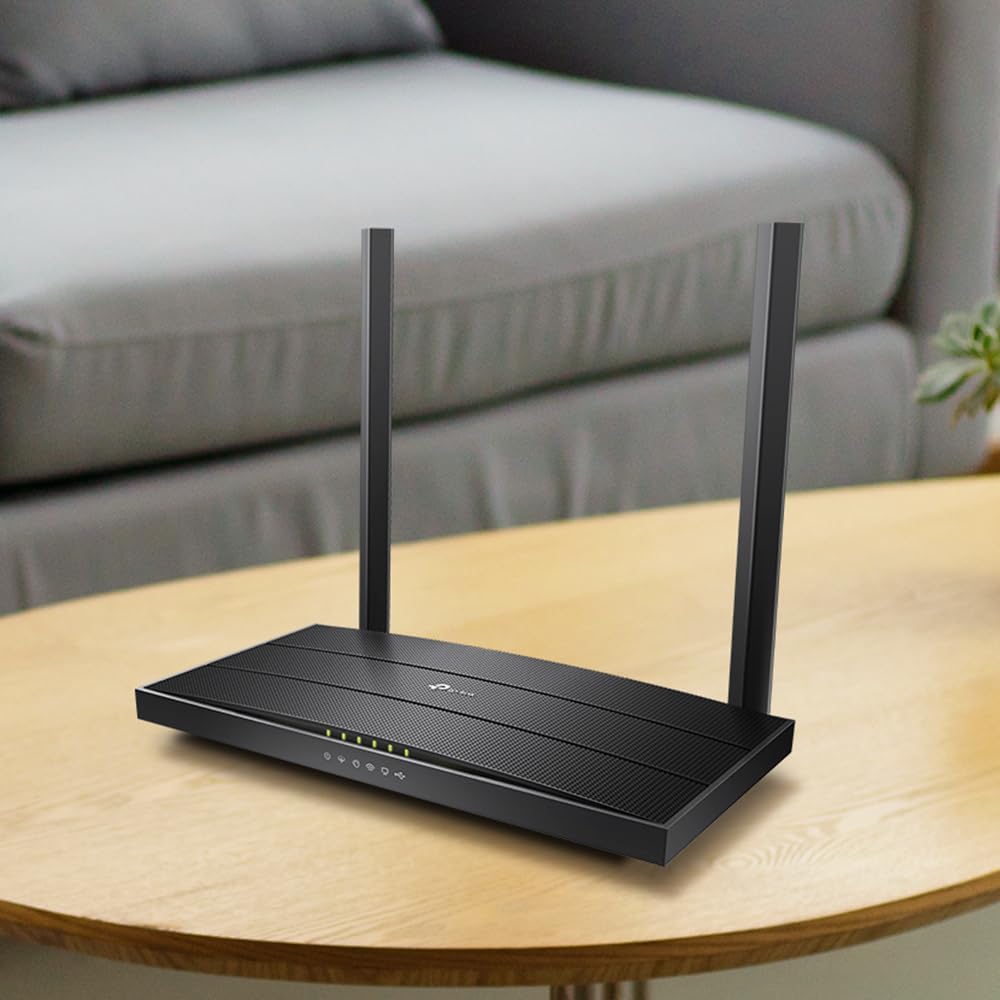TP-Link Archer VR400-AC1200 Wireless Gigabit VDSL/ADSL Modem Router, Black