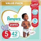 Pampers Premium Care Pants Diapers, Size 5, 12-18kg, Unique Softest Absorption for Ultimate Skin Protection, 40 Count