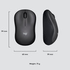 Logitech M220 Wireless Mouse — Grey