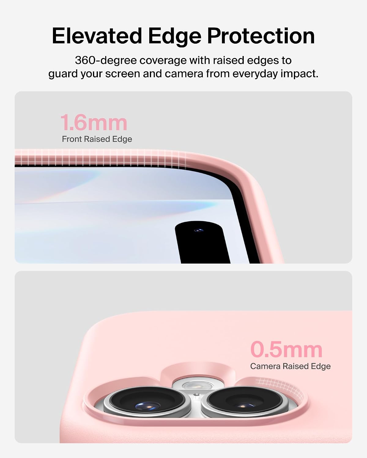 Belkin SheerForce Protect MagSafe Compatible iPhone 17 Case with Slim Design & Anti-Scratch Treated Coating - Magnetic, Transparent, & Shockproof Protective iPhone Case - Pink