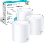 TP-Link Deco X20 AX1800 Whole Home Mesh WiFi 6 System, AI-Driven Mesh, Up to 5,800 Sq ft Coverage, 1 GHz Quad-Core CPU, Compatible with Amazon Alexa, With TP-Link HomeShield's kit, Pack of 3, White