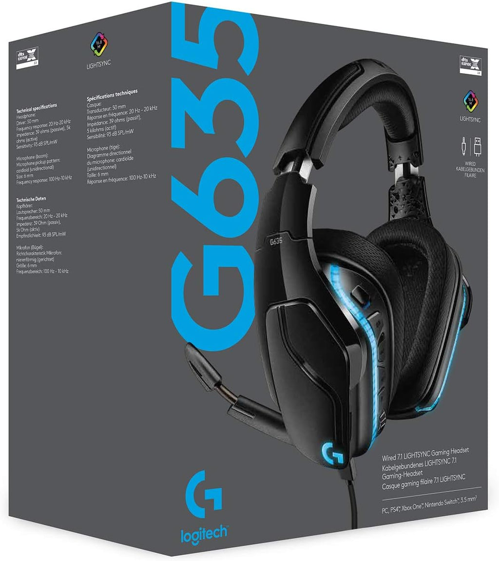 Logitech G635 Gaming Headset — Black