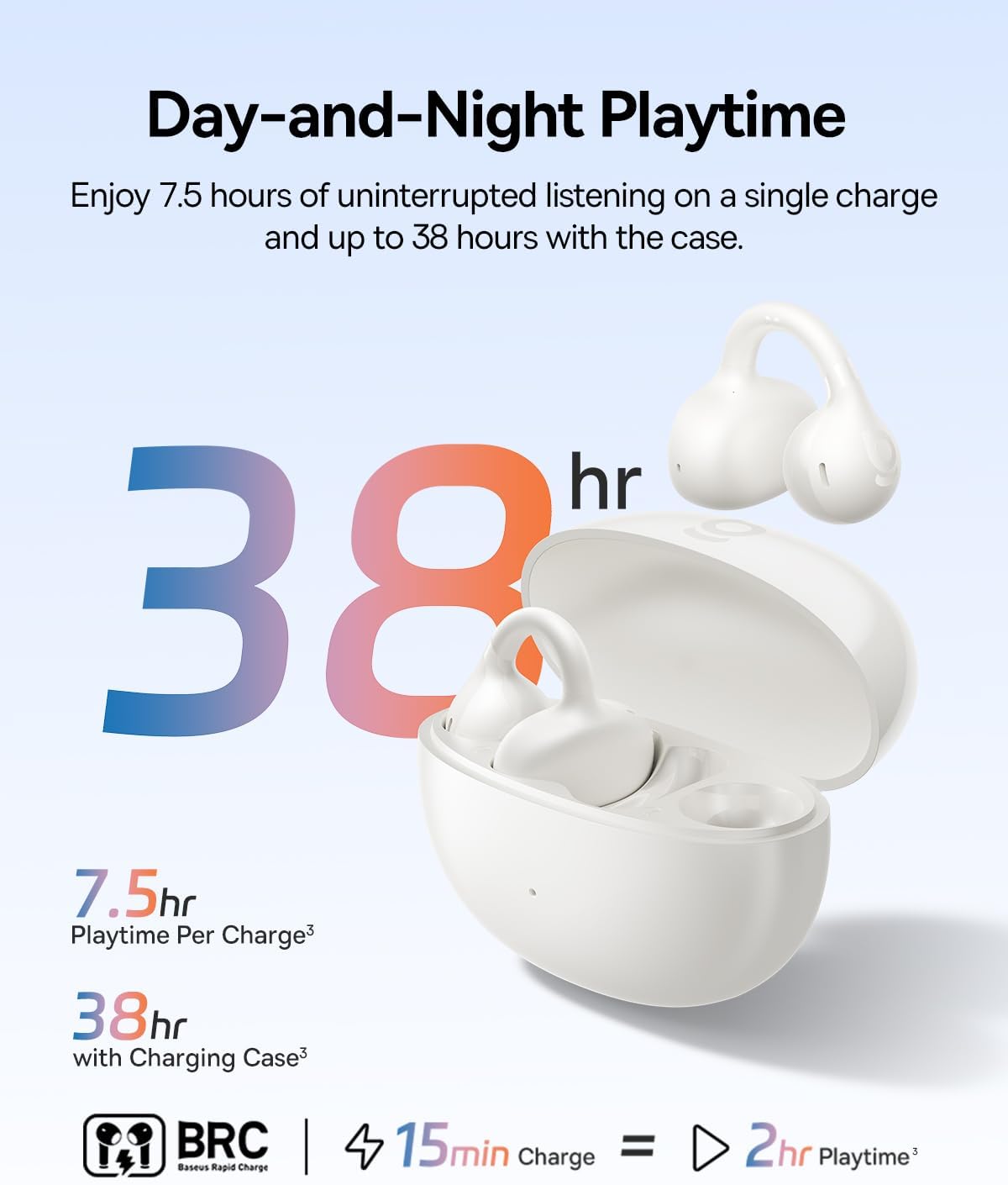 Baseus Bass BC1 Open-Ear Earbuds — White