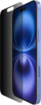 Belkin ScreenForce InvisiGlass iPhone 16 Plus Privacy Screen Protector, scratch-resistant, easy align tray for bubble free application, recycled glass for iPhone 16 Plus, iPhone 15 Plus, 14 Pro Max