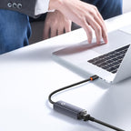 Baseus Lite Series USB C to RJ45 Ethernet Adapter, 1000Mbps Gigabit LAN Adapter, Type-C to Ethernet Network Converter — Grey