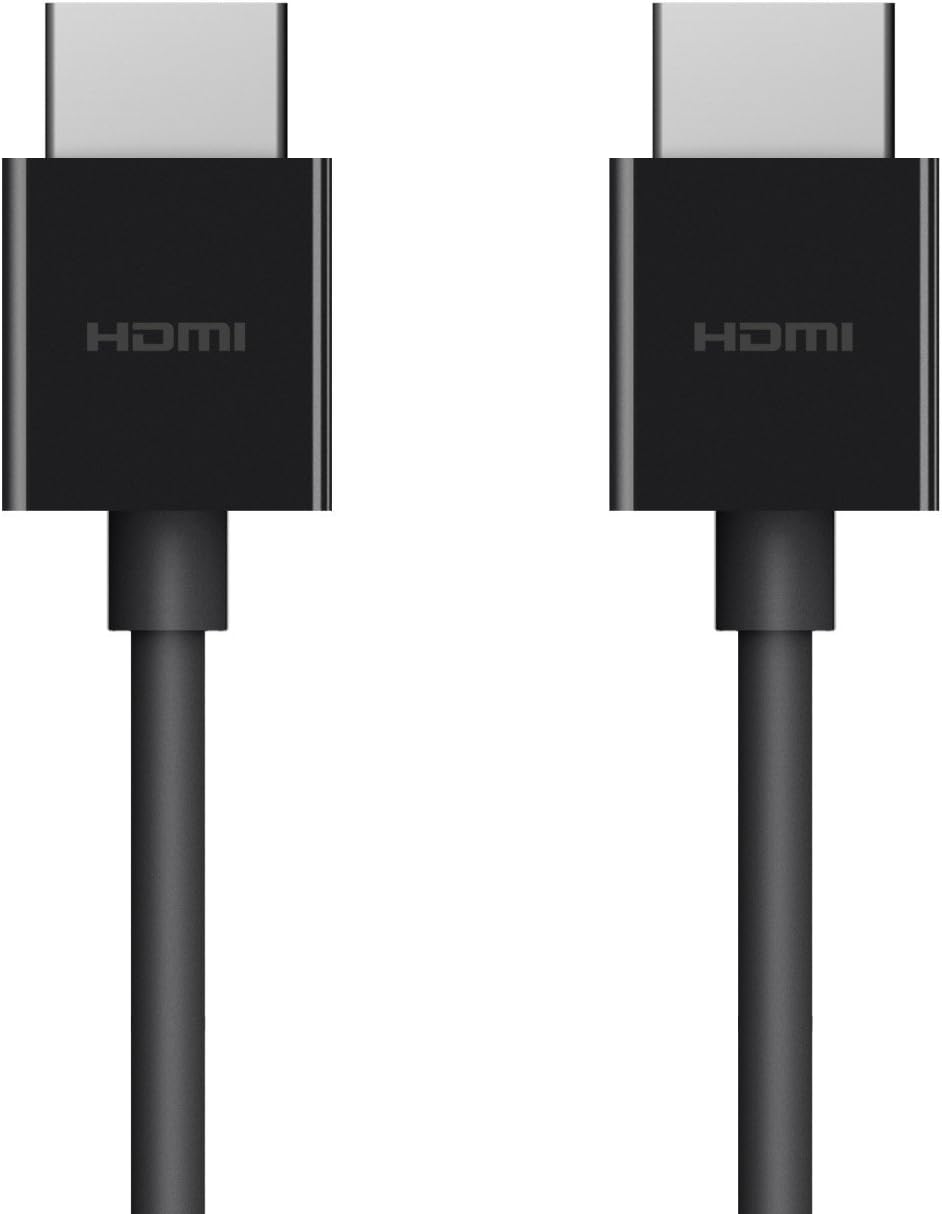 Belkin Ultra High Speed Premium HDMI 2.1 Cable, 4K/ Dolby Vision HDR, Optimal Viewing For Apple TV, 2m/ 6.6ft Black, AV10175bt2MBKV2