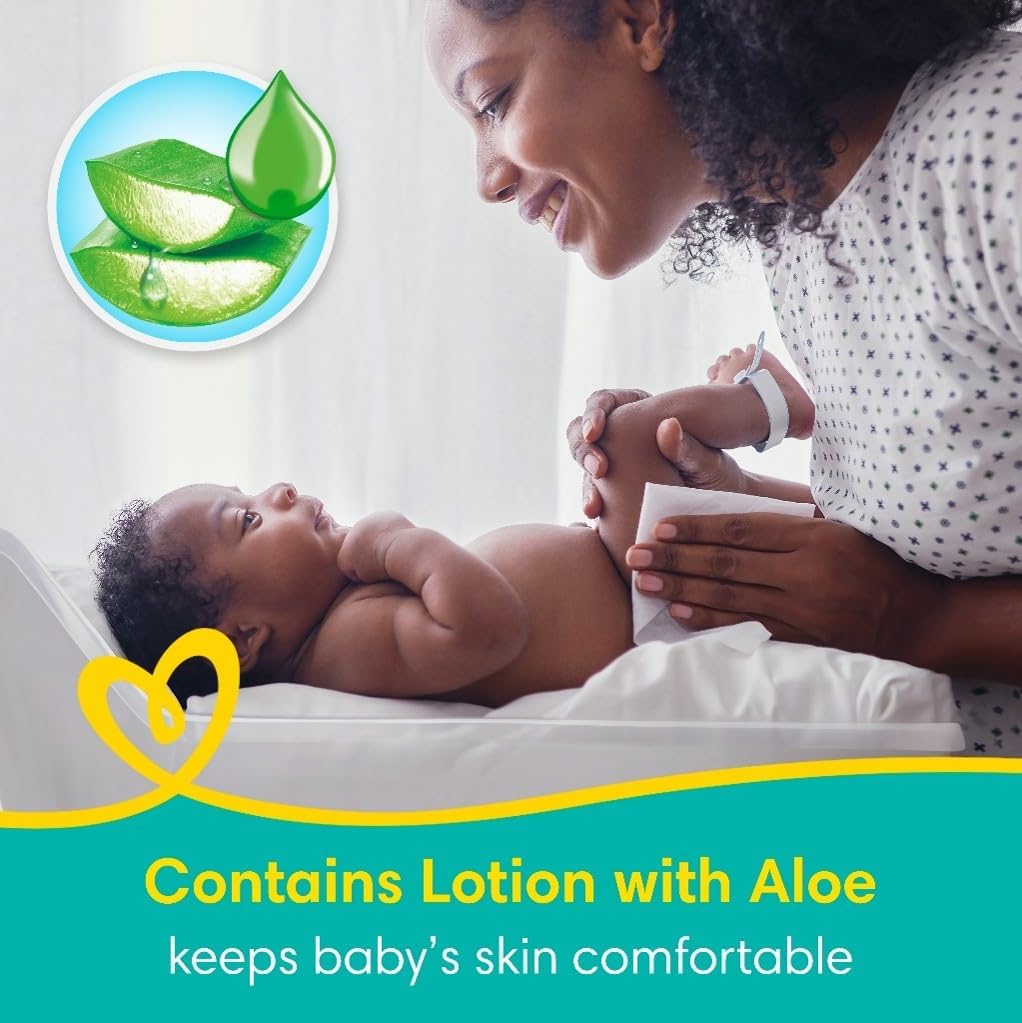 Pampers Complete Clean Baby Wipes with Aloe Vera Lotion, 384 Count