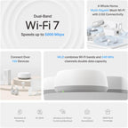 TP-Link Dual-Band BE5000 WiFi 7 Mesh Wi-Fi System (Deco BE25) | 4-Stream 5 Gbps | 240 Mhz Channels | Covers up to 6,600 Sq.Ft | 2X 2.5G Ports Wired Backhaul | VPN,MLO, AI-Roaming, HomeShield (3-Pack)
