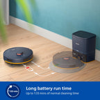 Philips Vacuum & Mop Robot With Station, 6000Pa Suction, 120 Min Runtime — Midnight Blue