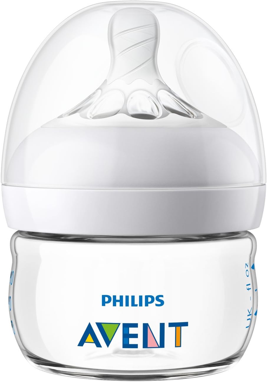 Philips AVENT Philips Natural Baby Bottle, Clear, 2oz, 2pk, SCF019/25 — Clear