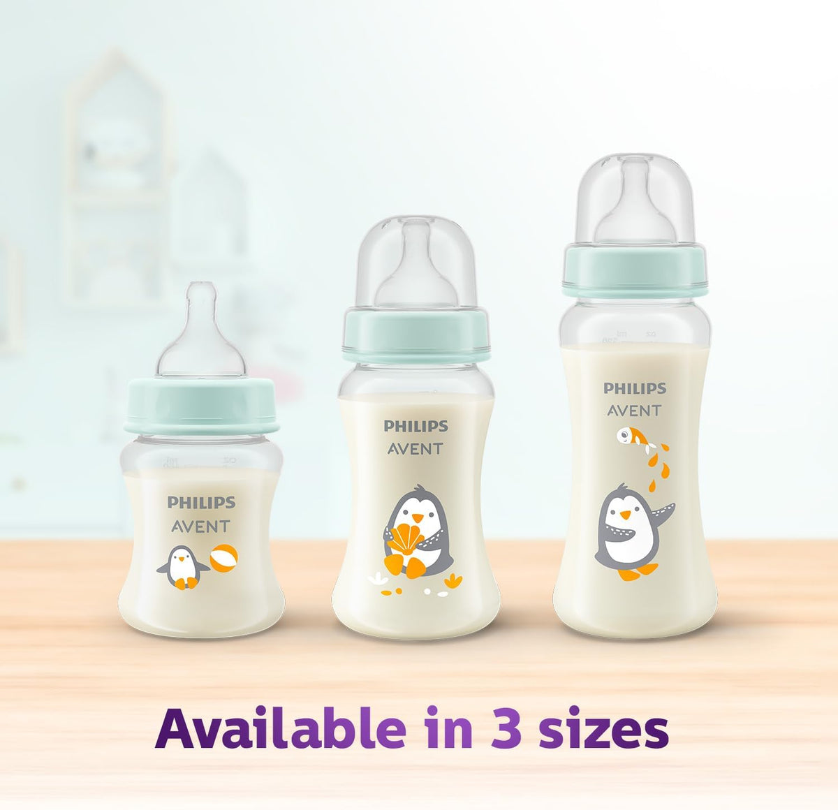Philips AVENT Philips Grow Feeding Bottle SCF064/01-(330ml Single) by Fratelli — Multicolor