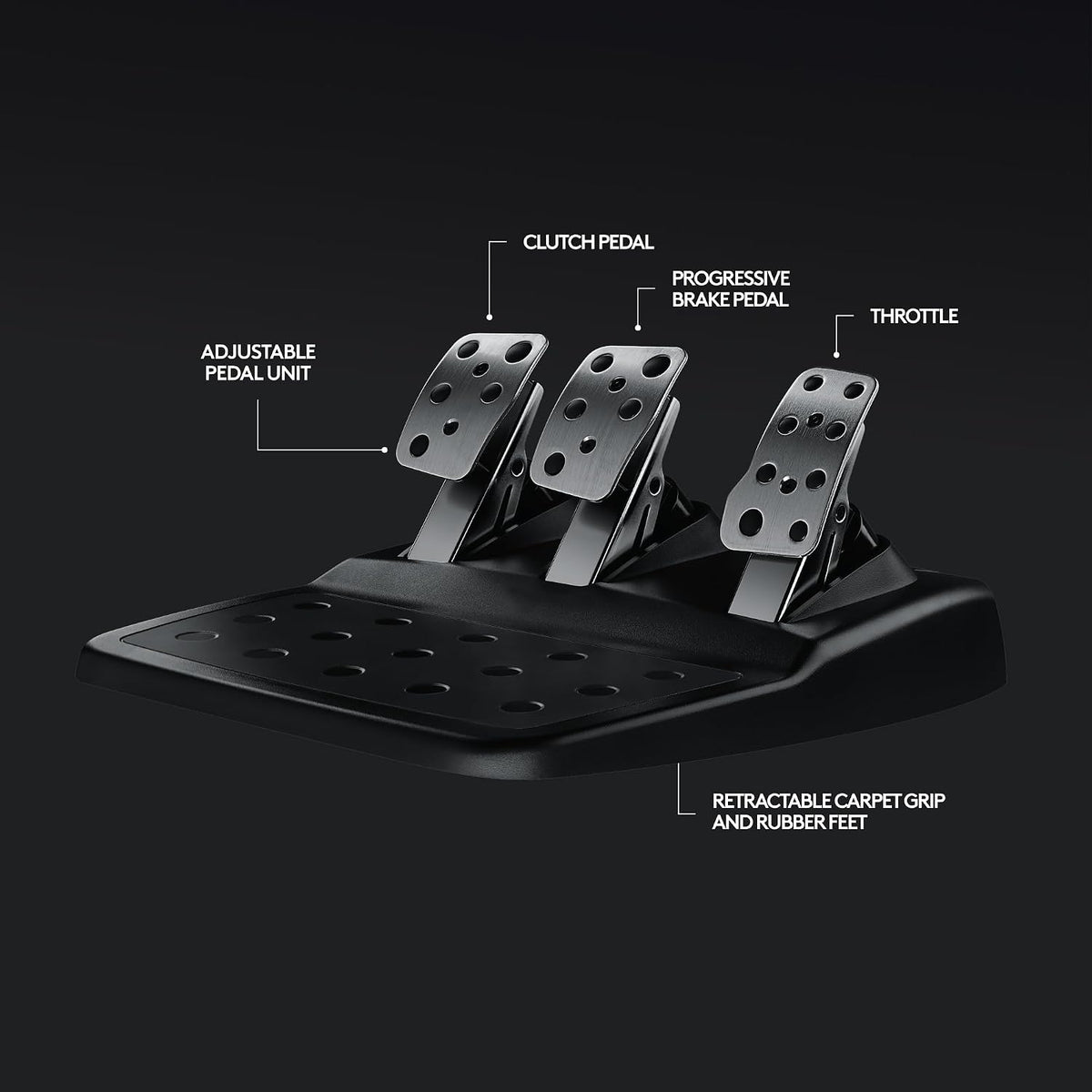 Logitech G920 Racing Wheel and Pedals — Black