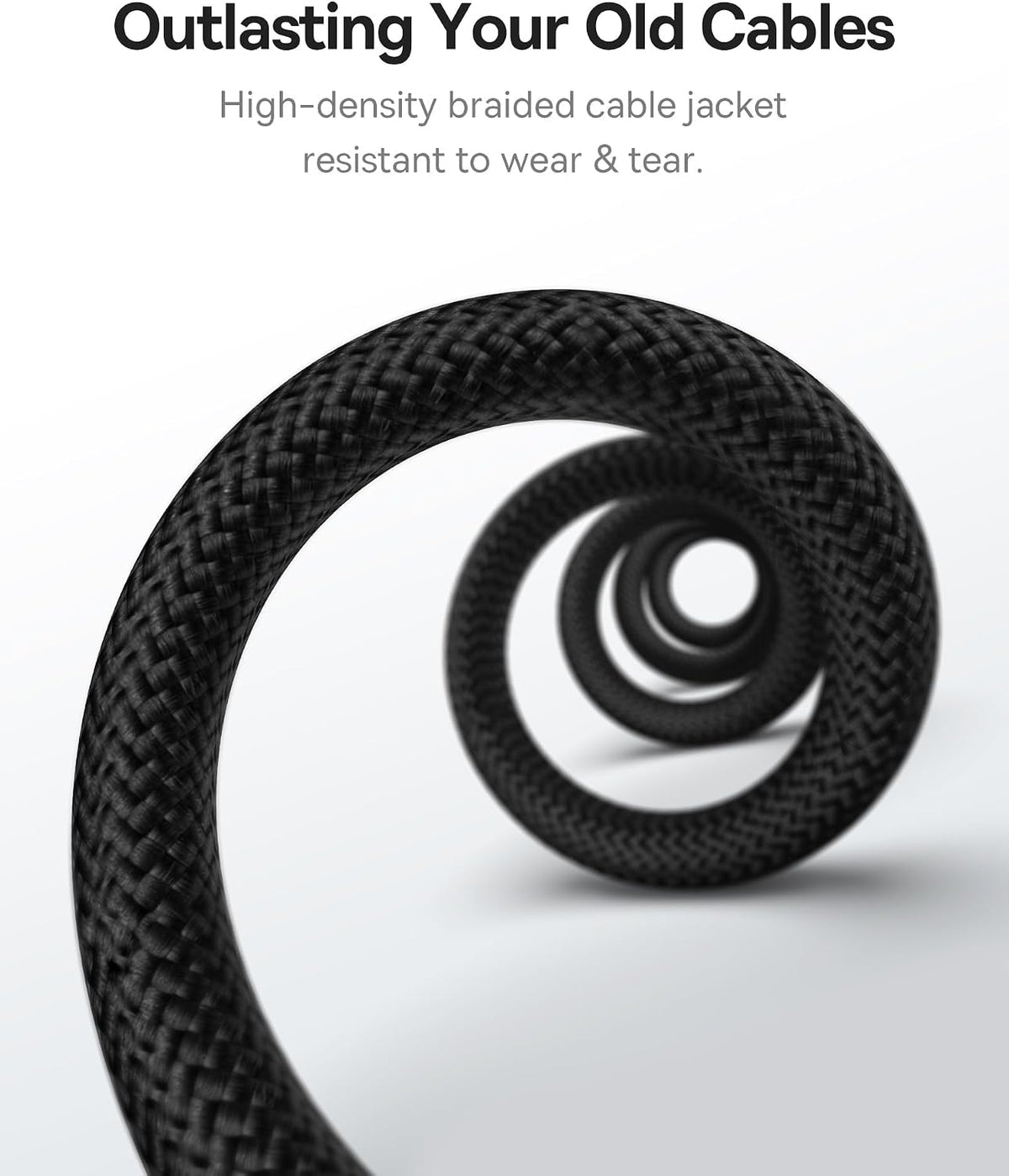 Baseus Tungsten Gold Magnetic iPhone Charger Cable (1m) – 20W PD Fast Charging USB C to Lightning Cord with Anti-Tangle Winding — 1 Meters — Black