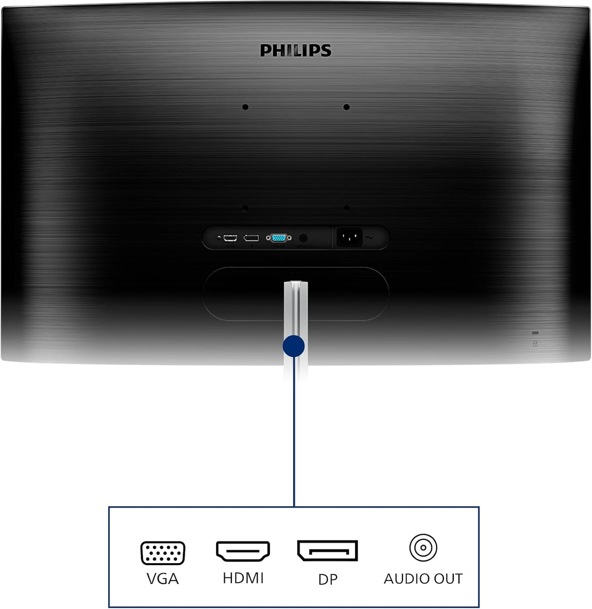 Philips 325E1C- 32 inch QHD Curved Monitor, 75Hz, 4ms, VA, AMD FreeSync, Flicker Free, Smart Image (2560 x 1440, 250 cd/m², HDMI 1.4/VGA/.DP 1.2) — Black