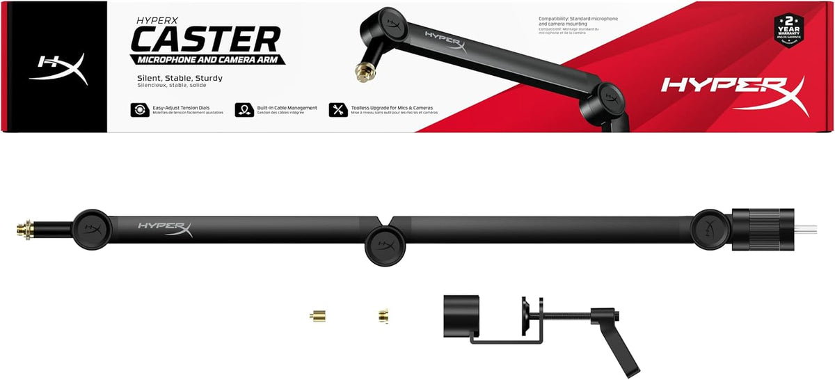 HyperX Caster Microphone and Camera Arm Tool-Less Adjustment — main product image