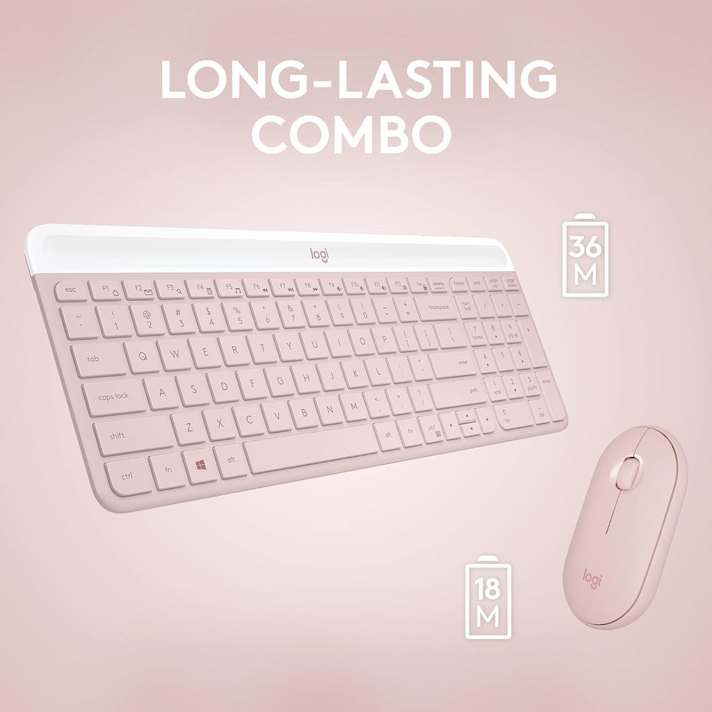Logitech MK470 Keyboard and Mouse Combo — Rose
