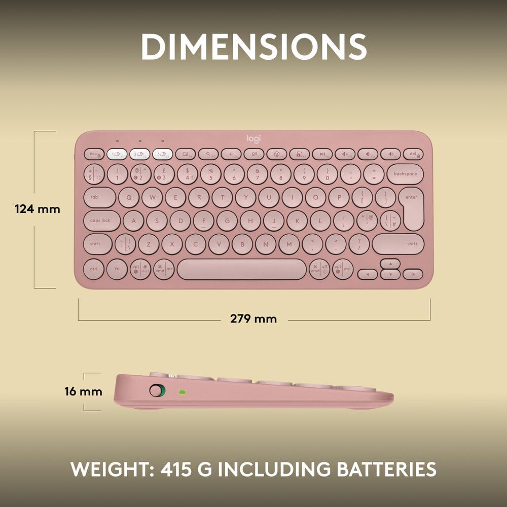 Logitech K380S Keyboard — Rose