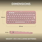 Logitech K380S Keyboard — Rose