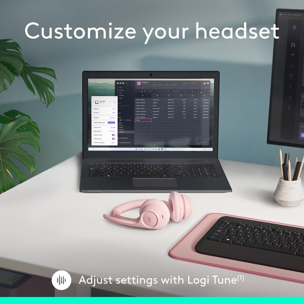 Logitech Zone 300 Headset — Rose