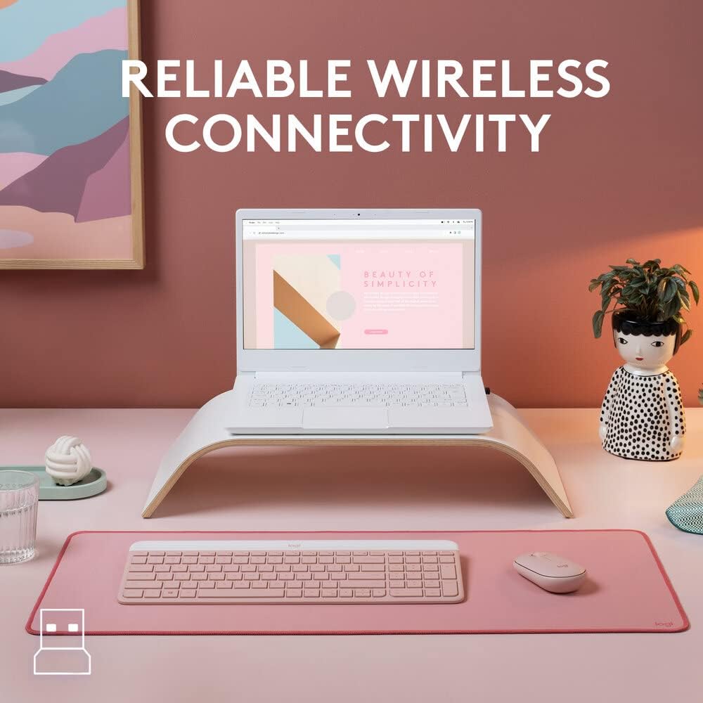 Logitech MK470 Keyboard and Mouse Combo — Rose