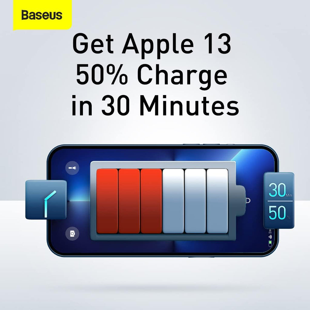 Baseus 30W Quick Charger 2U C, White, EU Plug — White