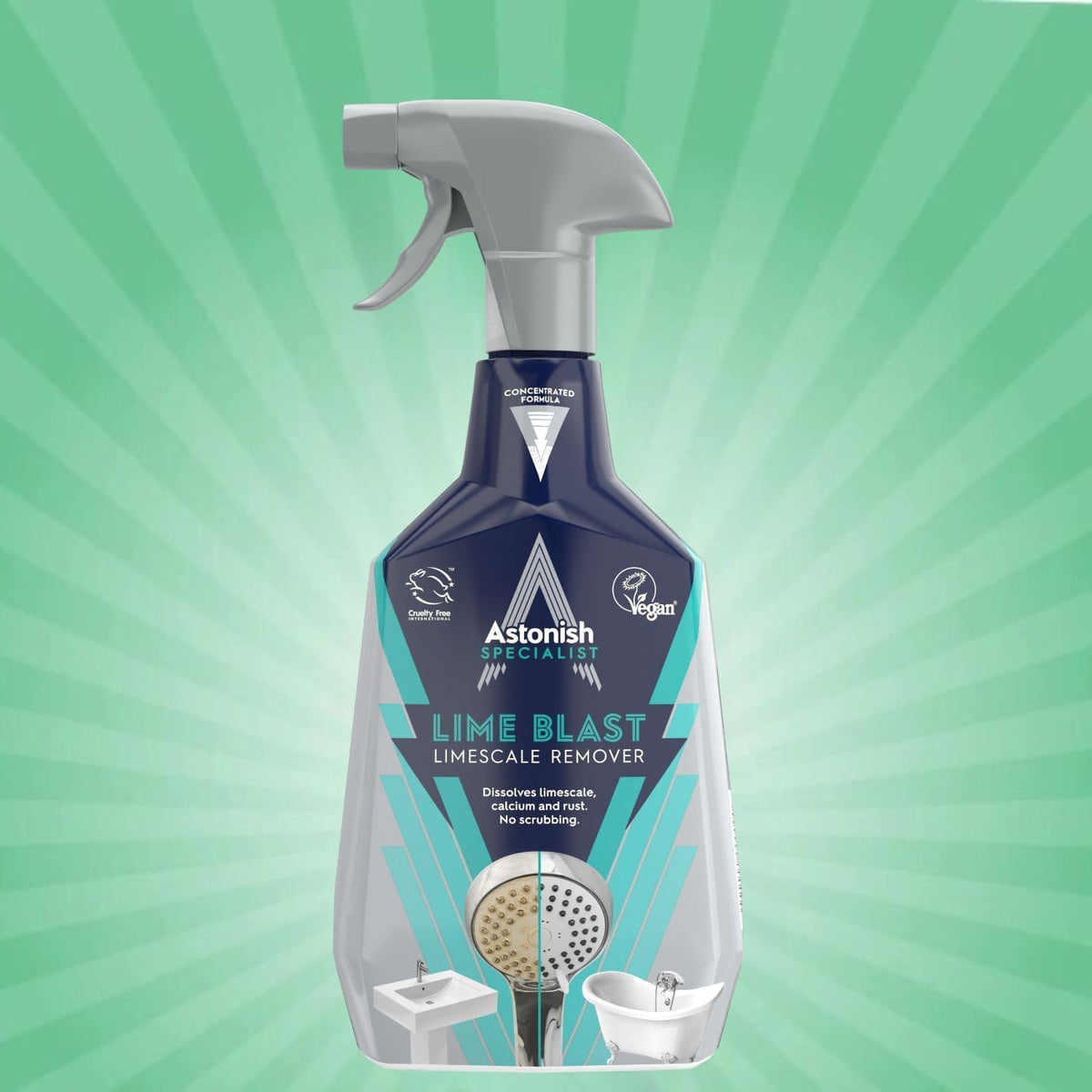 Astonish Lime Blast Ultimate Limescale Remover - No Scrubbing -Removes Limescale Deposits, Calcium & Rust - Deep Effective Cleaning - Easy to Use - Vegan - Cruelty Free- Eco Friendly -750ML — additional product view 2