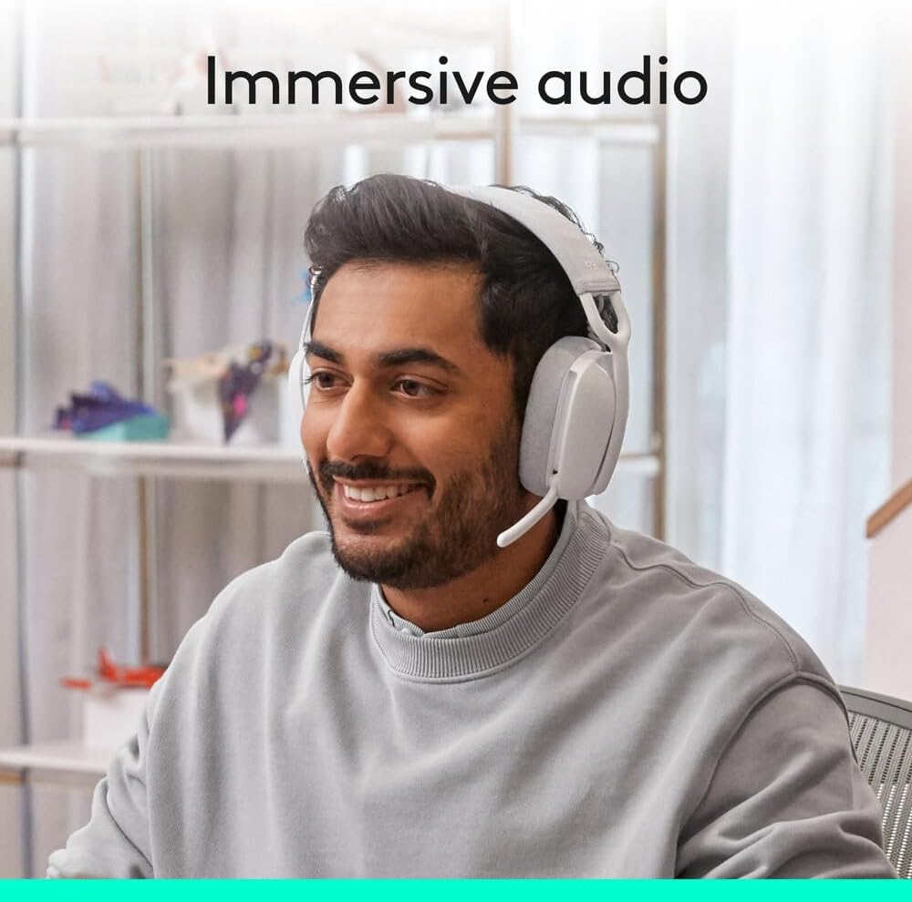 Logitech Zone Vibe 100 Headset — Off White