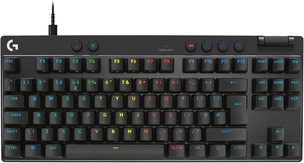 Logitech G PRO X TKL RAPID Wired Gaming Keyboard — Black