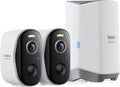 Baseus N1 Wireless Outdoor Security Camera 2K — 2-Camera Kit — White