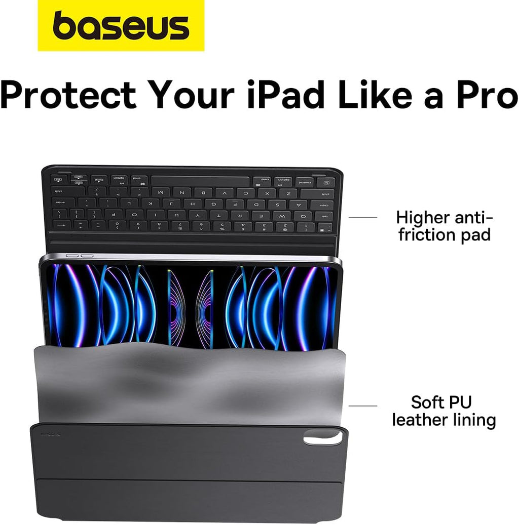 Baseus Magnetic Keyboard Case for iPad Pro 12.9-inch (5th/6th Gen) — Black