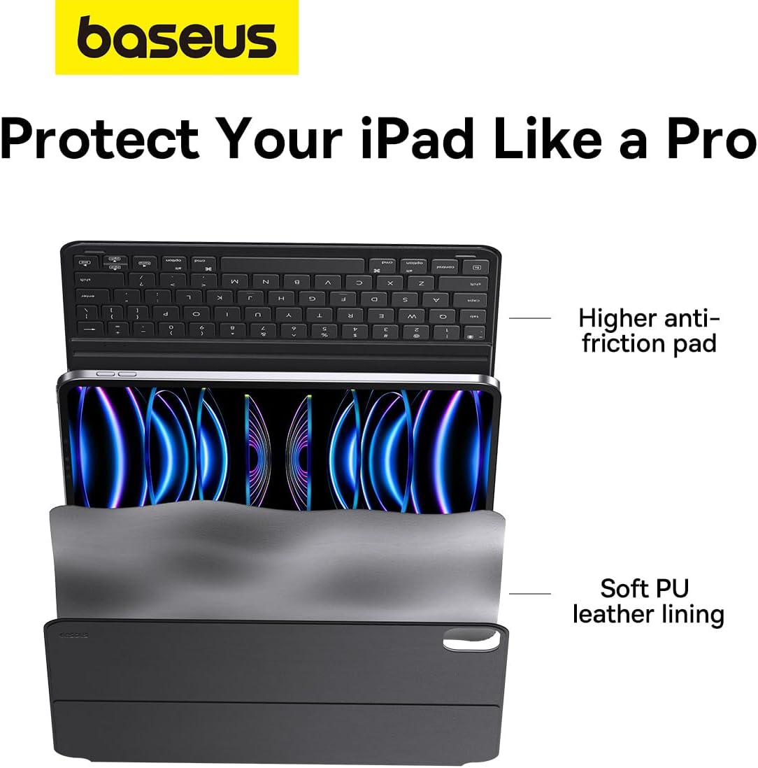 Baseus Magnetic Keyboard Case for iPad Pro 12.9-inch (5th/6th Gen) — Black