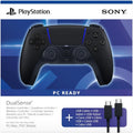 PlayStation DualSense Wireless Controller - Midnight Black + USB Cable for PC