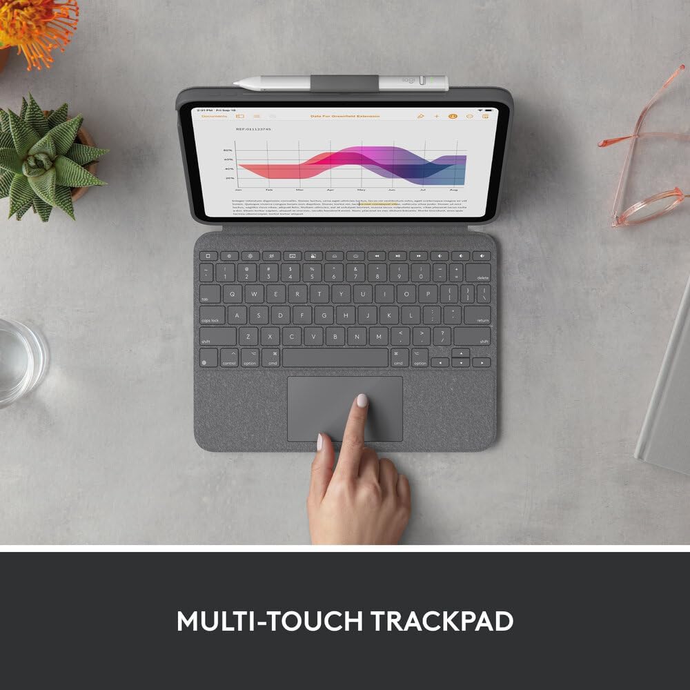 Logitech Combo Touch Keyboard Case for iPad 10th Gen / A16 — Grey