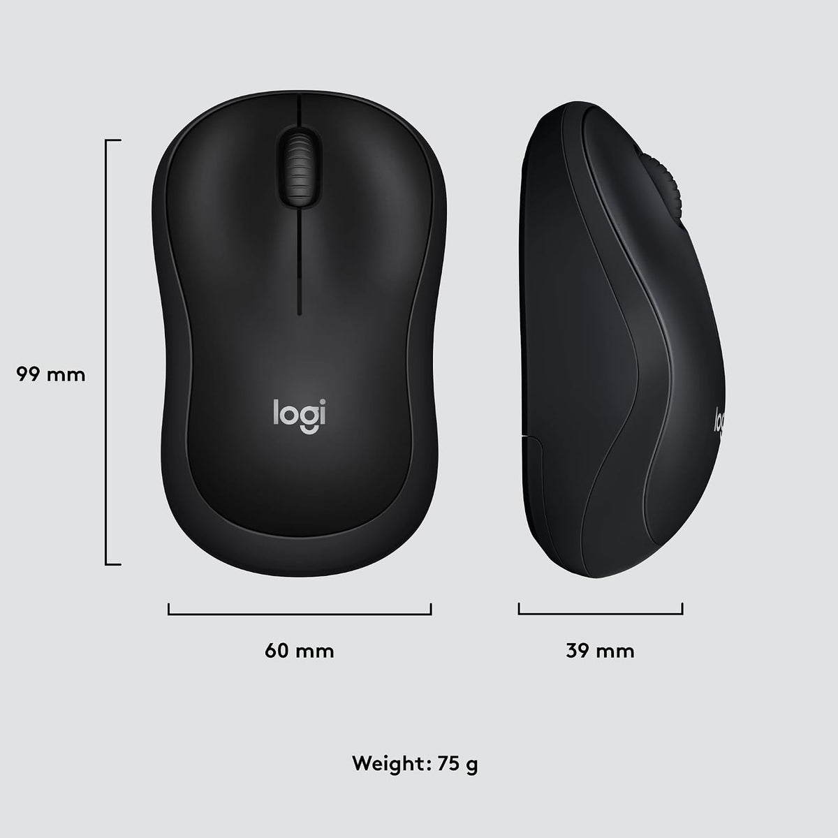 Logitech M220 Wireless Mouse — Black