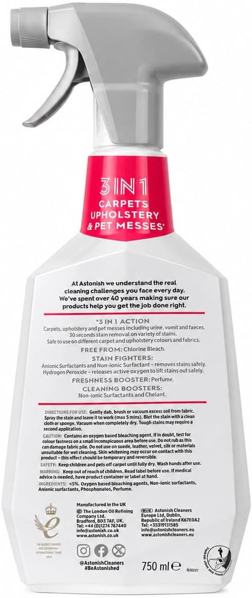 Astonish Carpet & Upholstery, 750 ml — additional product view 2
