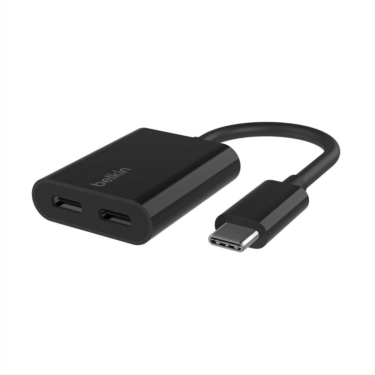 Belkin RockStar™ USB-C Audio + Charge Adapter, Headphone Adapter w/ USB-C 60W Power Delivery Fast Charging for iPhone 15, iPad Pro, Galaxy, Note, Google Pixel, LG, Sony, OnePlus, and More - Black