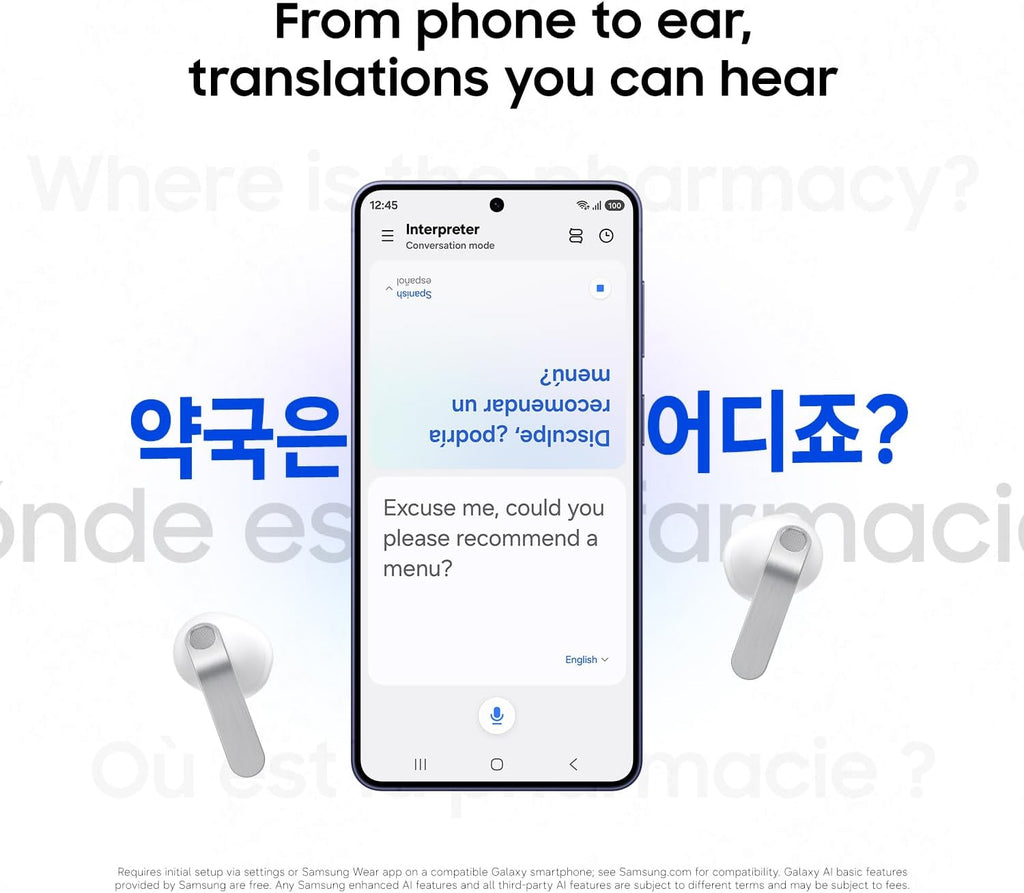Samsung Galaxy Buds 4 Pro (2026) AI True Wireless Bluetooth Earbuds, Hi-Res Audio, 2-Way Speaker, ANC 2.0, Optimized Comfort, IP57, Live Translation, White [US Version, 2 Yr Warranty]