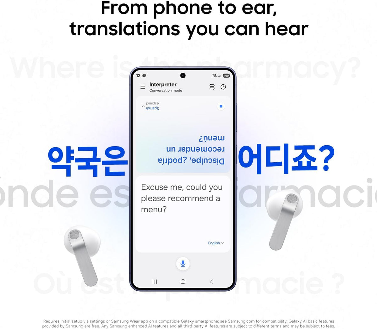 Samsung Galaxy Buds 4 Pro (2026) AI True Wireless Bluetooth Earbuds, Hi-Res Audio, 2-Way Speaker, ANC 2.0, Optimized Comfort, IP57, Live Translation, White [US Version, 2 Yr Warranty]