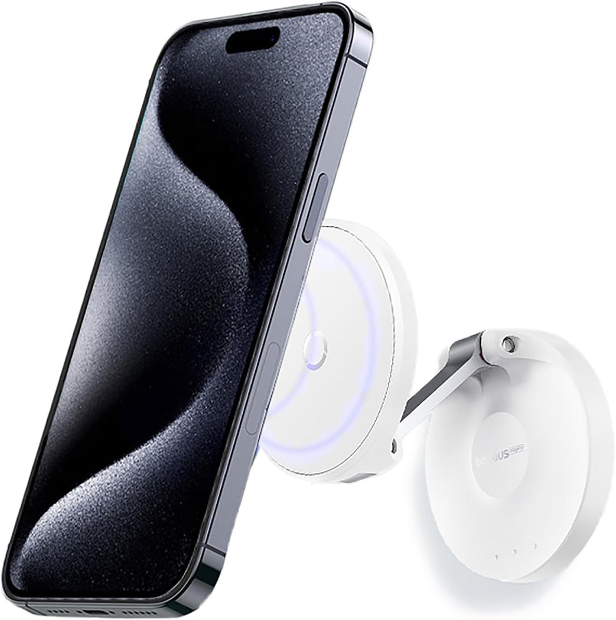 Baseus MagPro Series Magnetic Car Phone Holder, 180° Adjustable Magnetic Phone Holder Mount, Multi-Purpose Foldable Mobile Phone Stand — 180°-Foldable-MagPro — White