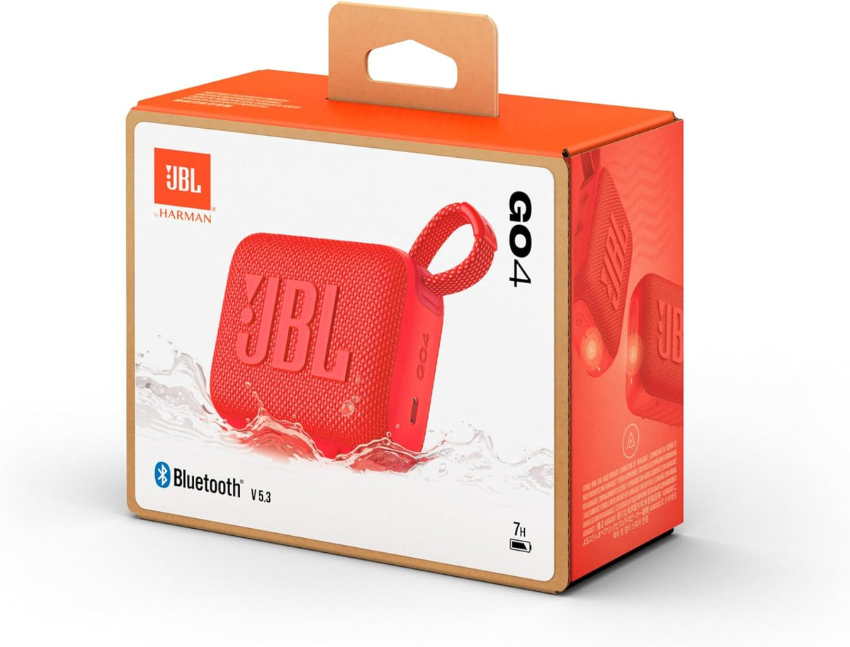 JBL Go 4 Portable Bluetooth Speaker — Red