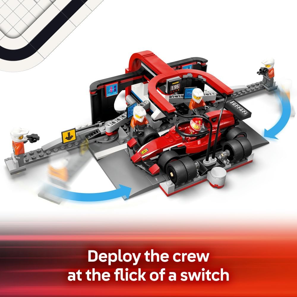 LEGO City F1 Pit Stop & Pit Crew with Ferrari Car 60443