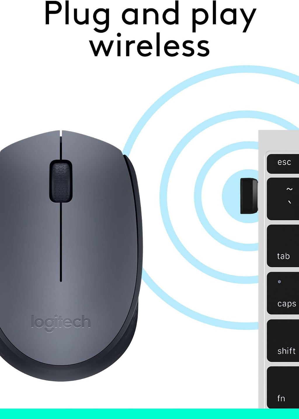 Logitech M170 Wireless Mouse — Black