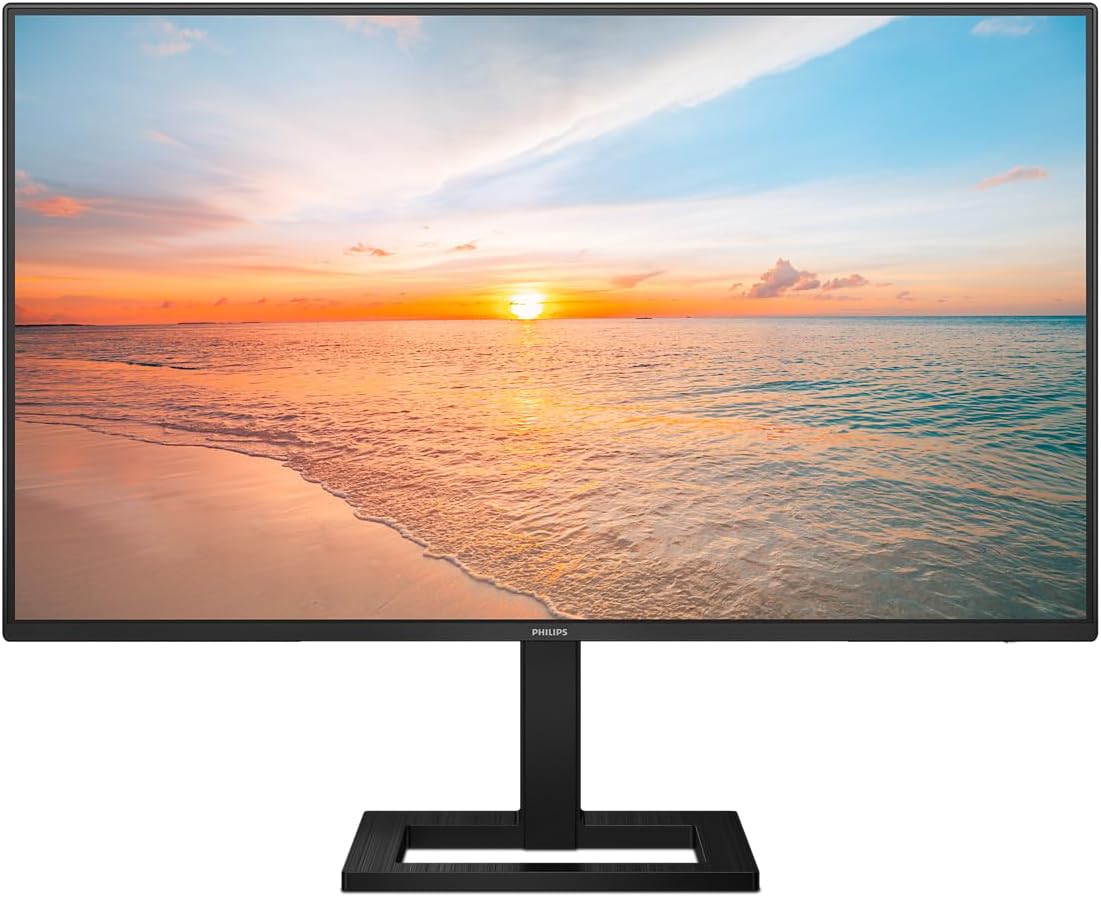 Philips 27E1N1300AM - 27-inch FHD Monitor, Height Adjustable, Speakers (1920x1080, 100Hz, HDMI, USB-C (65W Power), USB Hub) Black — Black