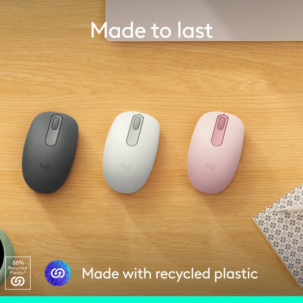 Logitech M196 Wireless Mouse — Off White
