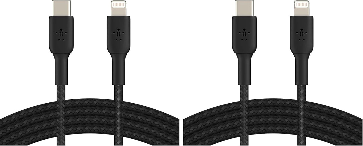 Belkin LightningUSBC Cable 2m braided mfi cert. black (Pack of 2)