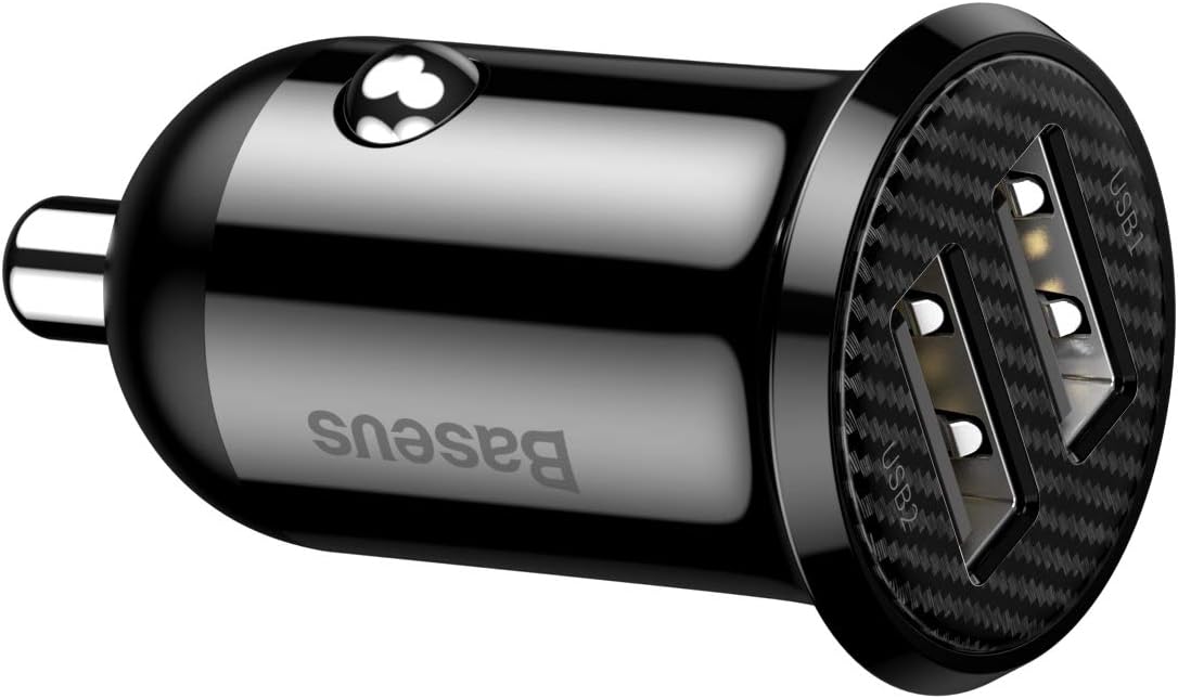Baseus Grain Pro Dual USB-A Car Charger 4.8A — Blue