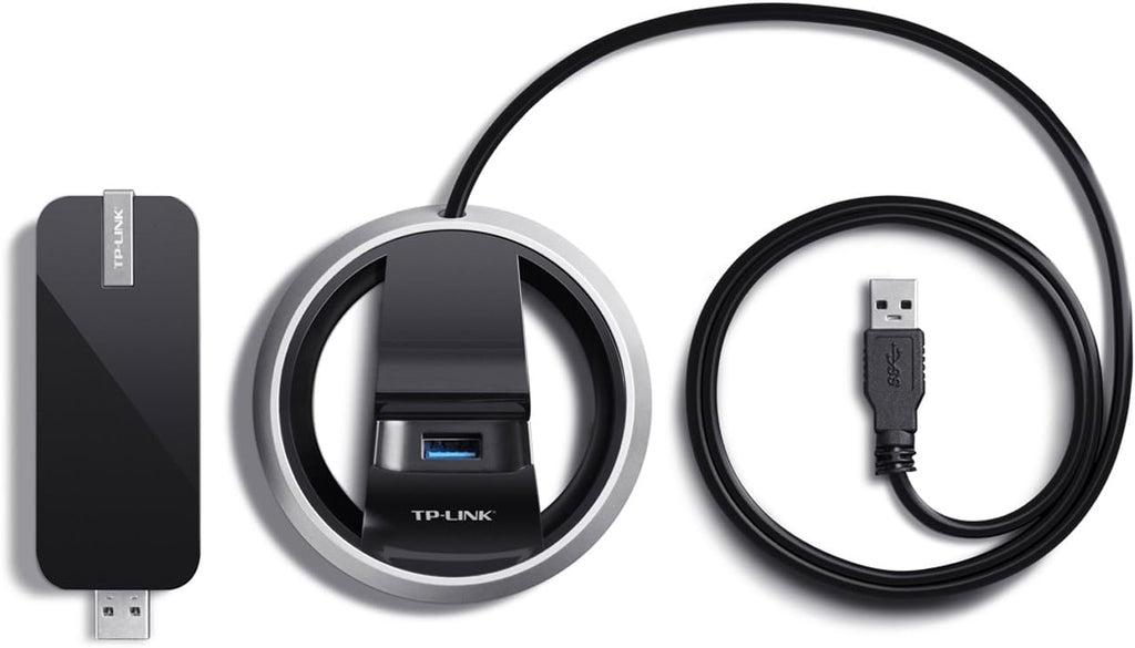TP-Link AC1900 High Gain Wireless Dual Band USB Adapter for PC, Desktop, Laptop and Tablet (Supports Windows XP/7/8/8.1/10/11, OS X (10.9–10.13), Beamforming Technology, WPS Button) (Archer T9UH)