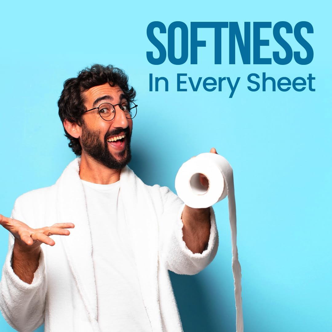 Nice Touch 2-Ply Plain Toilet Rolls, 100 X 400 Sheets Extra Saving Tissue Rolls - 40000 Premium 2-Ply Sheets — additional view 4