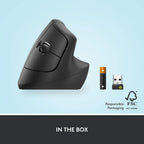 Logitech Lift Vertical Wireless Mouse — Graphite
