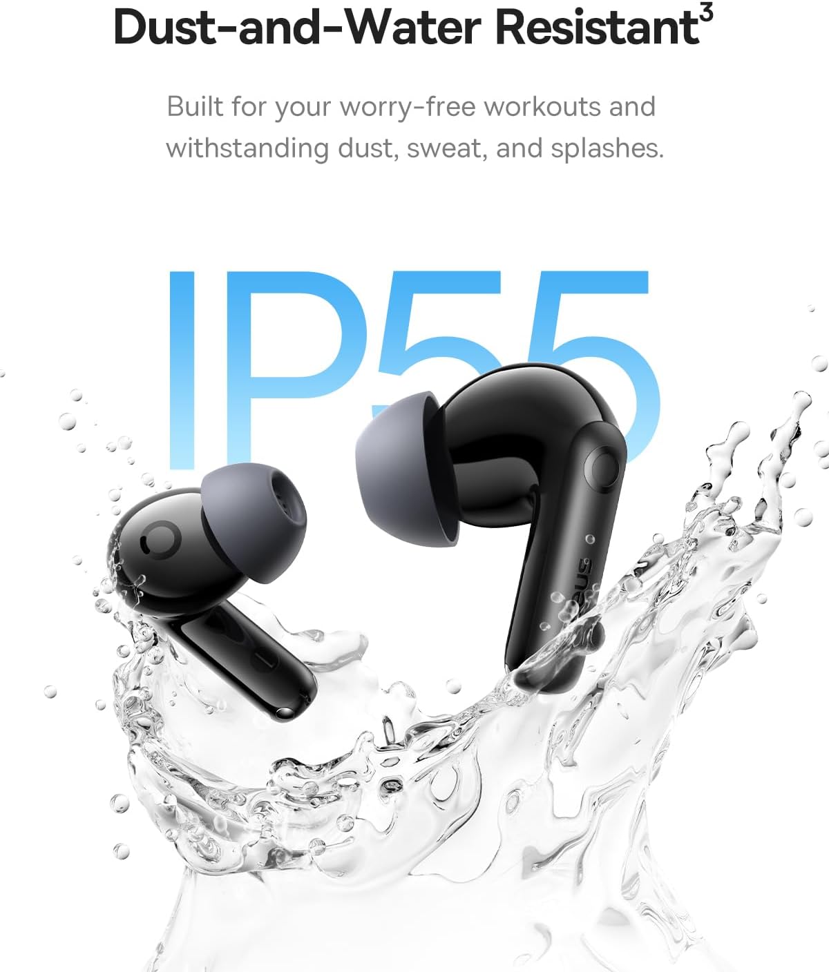 Baseus Bass BP1 Pro Noise-Cancelling Earbuds — Black